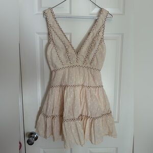 Petal & Pup Soft Cream Layered Dress